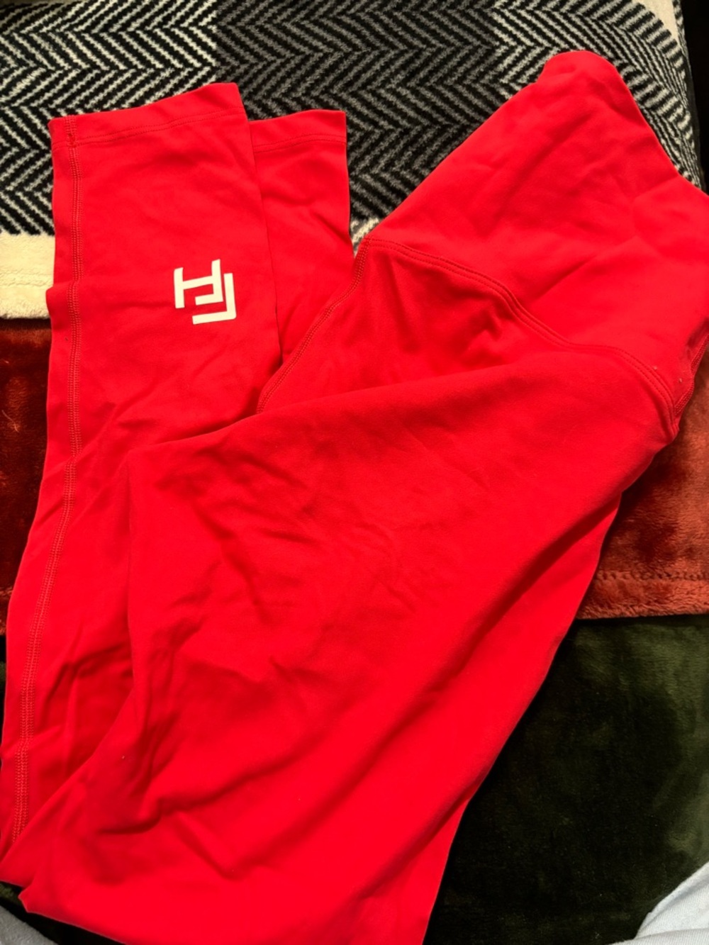 Red High-Waist Leggings – Women's Activewear